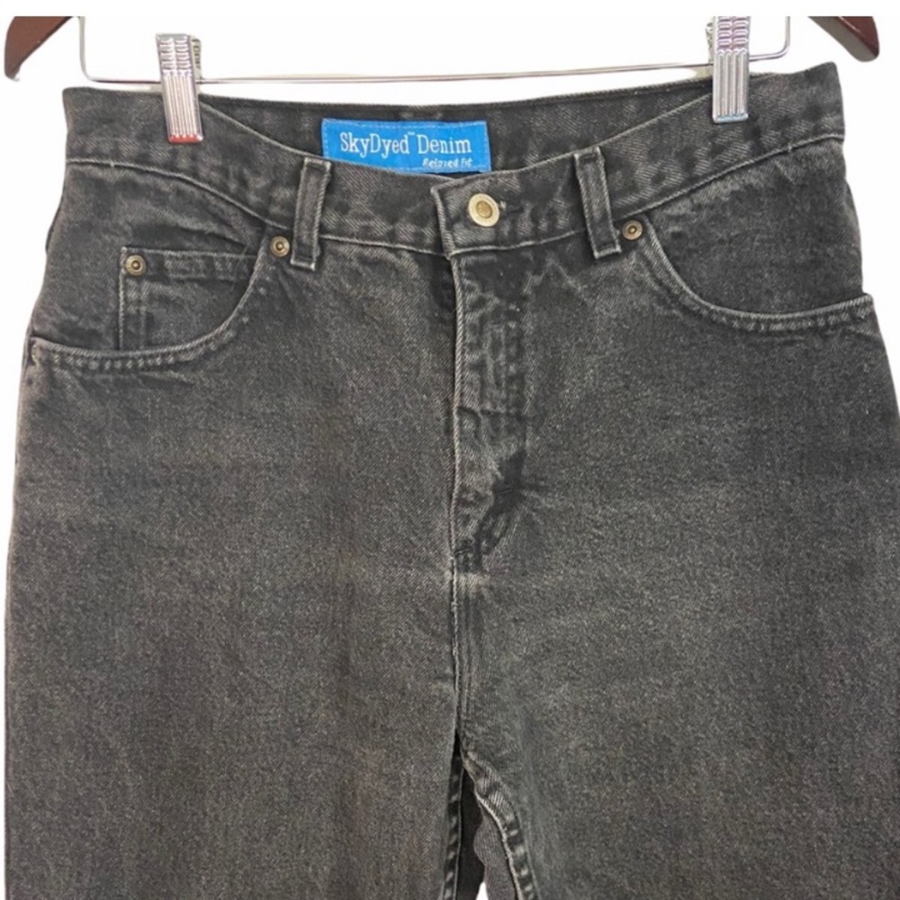 Vintage SkyDyed Denim Black Relaxed Fit Jeans - Picture 10 of 12